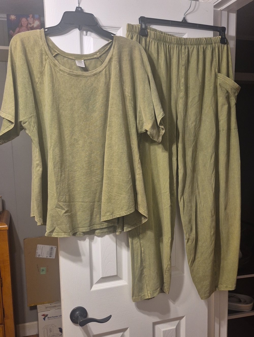 Lani Olive Green Short-Sleeve Cotton Top